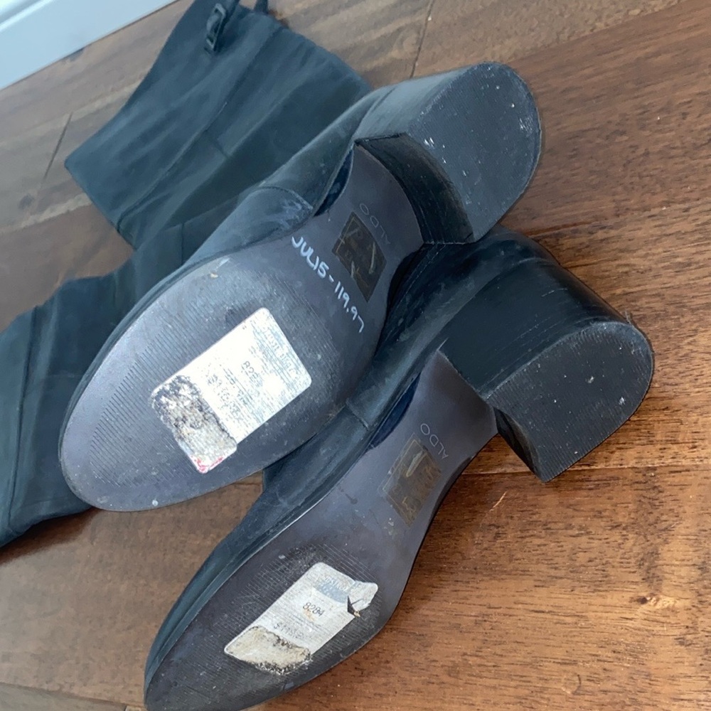 ALDO Black Over the Knee Tall Riding Boots - Picture 3 of 3